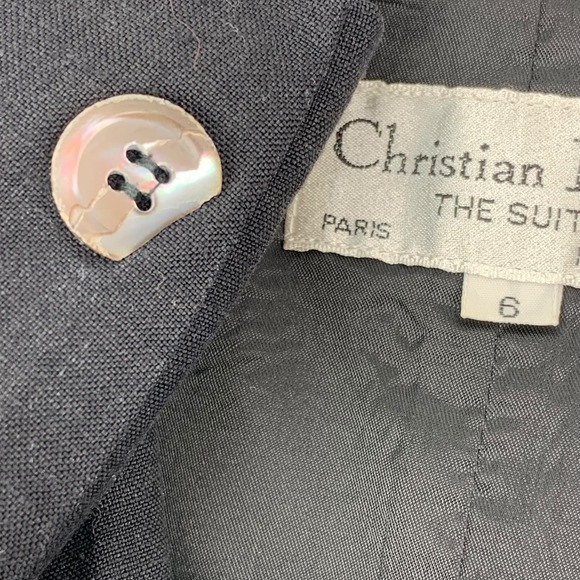 Vintage CHRISTIAN DIOR cropped rayon linen blazer jacket - Picture 11 of 13